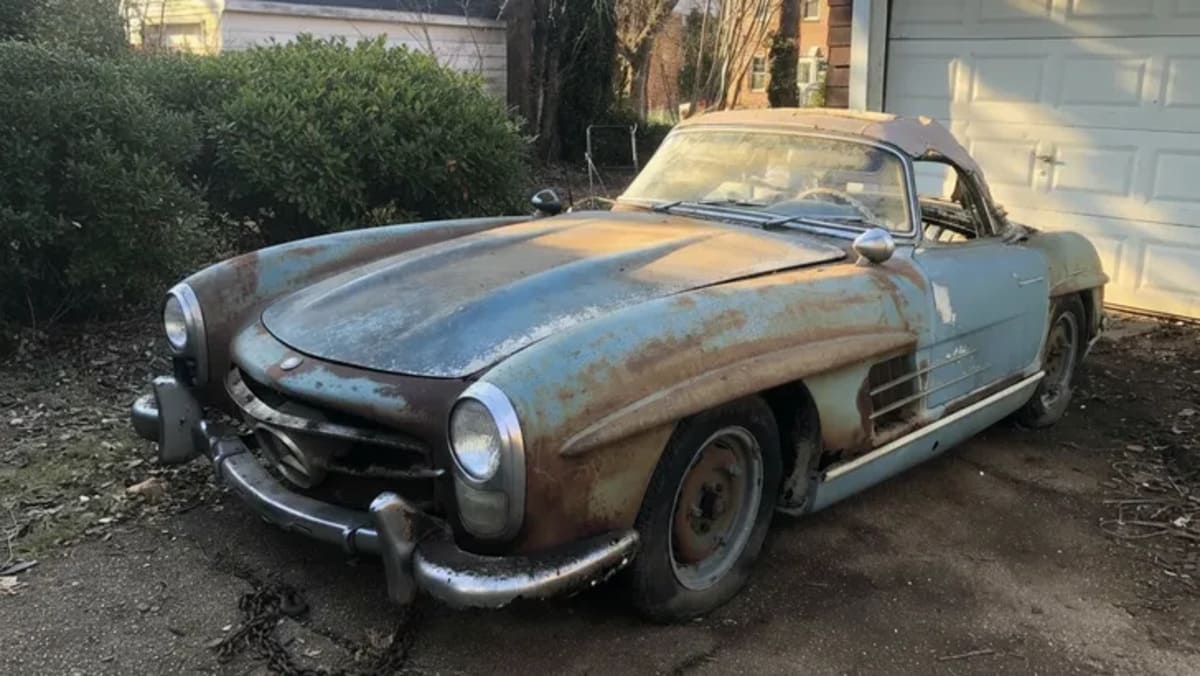 Ce vieux tas de ferraille cachait une Mercedes mythique